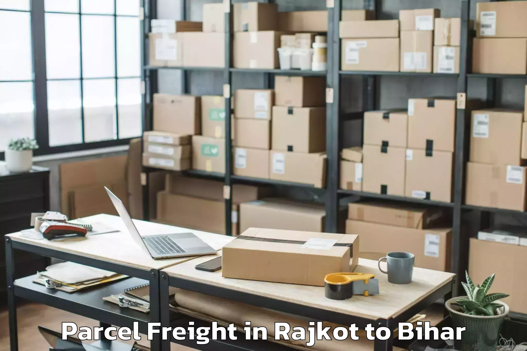 Leading Rajkot to Charaut Parcel Freight Provider